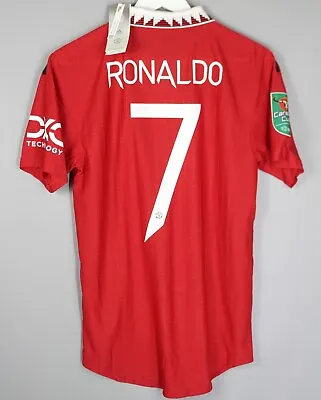 Nwt Manchester United 2022 2023 Home Player Issue Jersey 7 Ronaldo Authentic Cup • $143.99