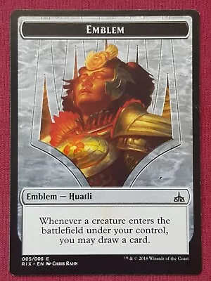 Magic The Gathering RIVALS OF IXALAN HUATLI EMBLEM Token Card MTG • $5.99