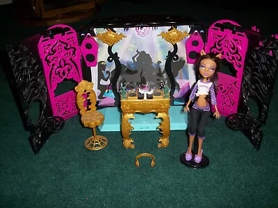 Monster High 13 Wishes Party Lounge Disco Playset With Doll Accessories Stand! • $35.99