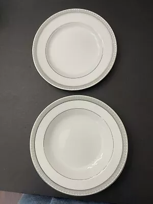 Mikasa Platinum Crown Soup Bowl 8 1/2  & Salad Plate 8 1/4 • $35