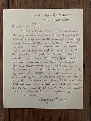 Maxfield Parrish / Autograph Letter Signed To Mr Perkins Great Content • $1999.99