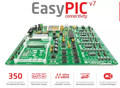 EasyPIC V7 For Microchip PIC10 PIC12 PIC16 And PIC18 Development Board • $85
