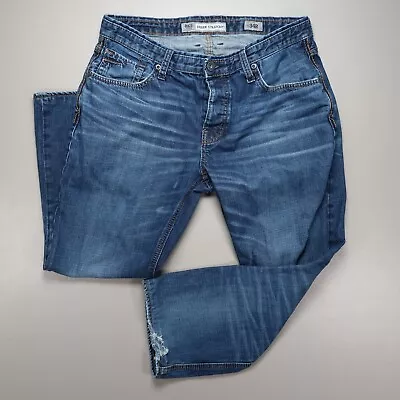 Buckle Jeans Mens 34x25 Blue BKE Derek Straight Flat Front Stretch * • $21.60