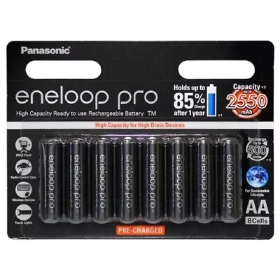 Panasonic Eneloop Rechargeable AA PRO Batteries 8 PK • $55.85