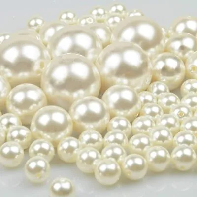 3mm-20mm Faux Pearls Loose Beads Art Craft Decor Jewellery Earring Making DIY • £3.59