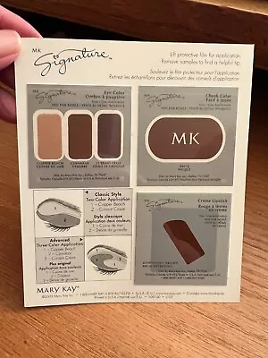 Mary Kay Signature Color Sample Card-Shadows-Blush-Lipstick-You Choose Shade • $1