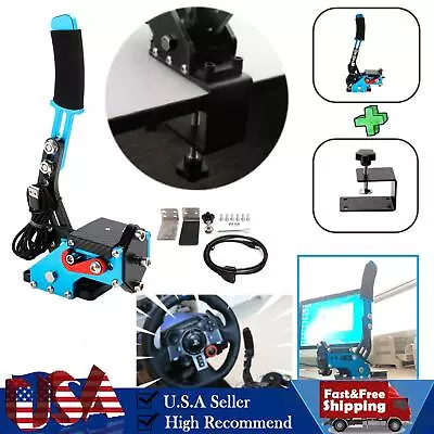 14Bit USB Handbrake For Racing Games Steering Wheel Stand G27/G29 G920 Blue • $92.79