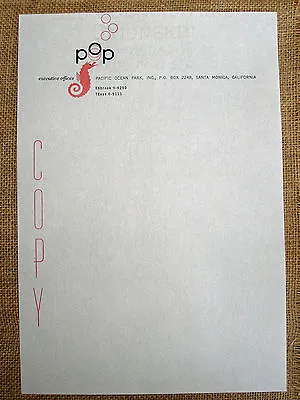 PACIFIC OCEAN PARK POP Executive Offices Onion Skin Copy Typewriter Paper  • $14.99