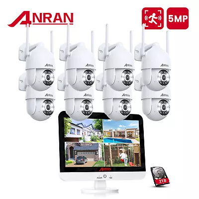 ANRAN Security Camera System CCTV 5MP With 12  Monitor WIFI Home Surveillance • $696.95