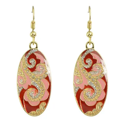 $2.99 • Buy Traditional Indian Ethnic Jewellery Rhinestone Oval Dangle Bohemian Earrings