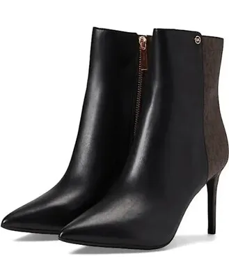 Michael Kors Womens Alina Flex Dress Booti Boots Stiletto Black Brown Size 10 • $64.99