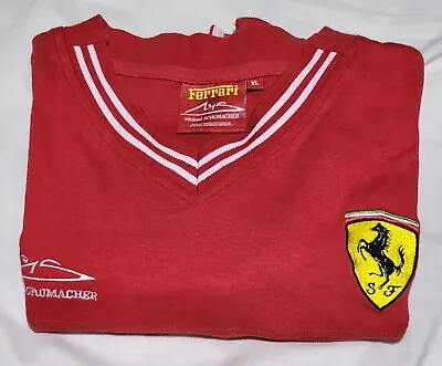 Ferrari Michael Schumacher F1 Formula Racing Vintage Licensed Jersey 1999 Red XL • £37.19