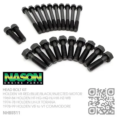 $67.50 • Buy Nason Head Bolt Kit 253 308 V8 Red & Blue [holden Ht-hg-hq-hj-hx-hz-wb & Monaro]