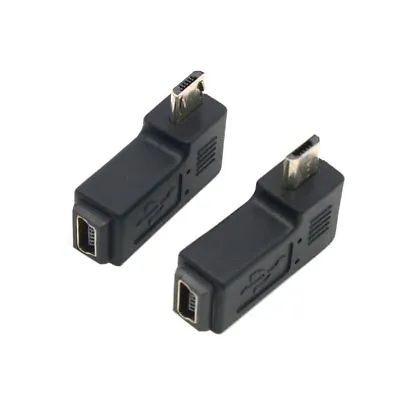 90 Degree Left&right Angle Mini USB Female To Micro USB Plug Adapters Connector • $1.49