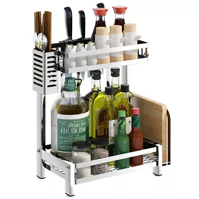 2-Tier Kitchen Standing Organizer Rack Shelf Countertop Spice Rack Storage  • $19.89