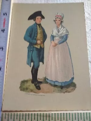 Postcard 18th Century Swiss Costume Neuchâtel Switzerland • £12.54