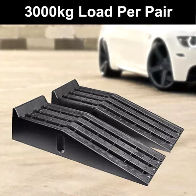 2PC Car Service Ramps Set-3000kg Load Per Pair-17cm High Rise • $124.99