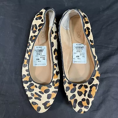 Me Too Ashley Leopard Print Flats Tan Brown Sz 9 M • $19.99