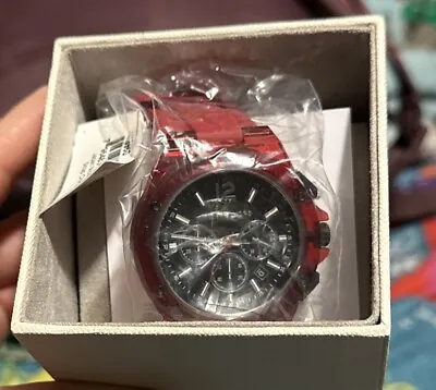 Michael Kors Mens Lennox Translucent Red Watch - MK8960 • $130