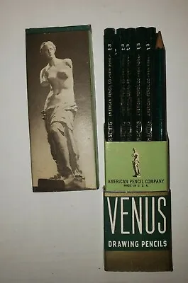 VINTAGE Venus T3 Drawing Pencils 3823 -12 Pencils   By American Lead Pencil Co. • $14.95