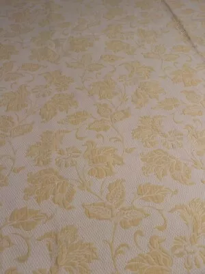 Vintage Yellow & White Matelasse Coverlet  76x89 Twin #136 • $14.95