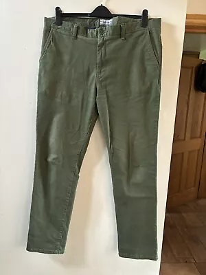 Charles Wilson Khaki Green Chino Trousers 40L Regular 33”Leg • £5.55