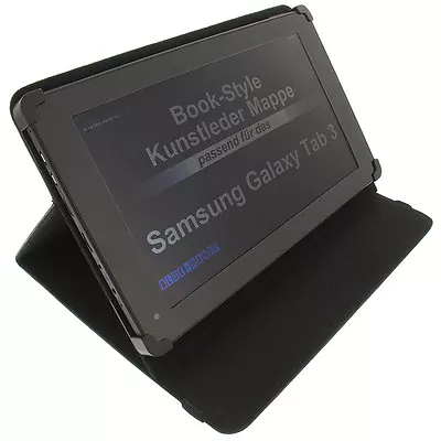 Case Bag For Samsung Galaxy Tab 3 10.1 Book Style Tablet Protective Stand Black • £24.65