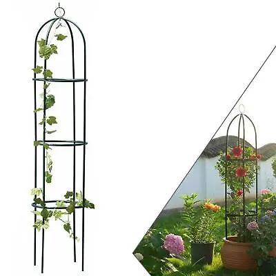 New Garden Obelisk Climbing Plant Flowers Steel Frame Easy Assembly Grow Support • £12.99