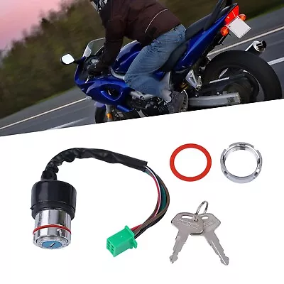 6 Wire Universal-Motorcycle Ignition Key Switch 2 Keys Set 50CC 90CC 110CC 125cc • $13.20