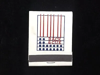 RACK & Cue Belmont Norwood CT Full Vtg Front Matchbook White A-1260 • $6