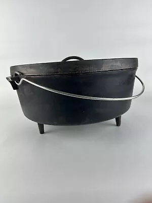 Vintage Cast Iron #12 Three Legged Campfire Camping Dutch Oven With Lid • $80