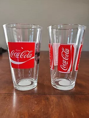 Gibson Coca-Cola 16oz Tumbler Drinking Glasses Set Of 2 • $9.79