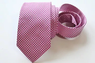 CHARLES TYRWHITT MEN'S TIE PINK/Houndstooth WIDTH: 3.3/8  LENGTH: 59  • $19.98