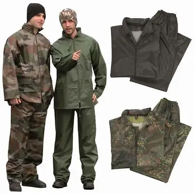 £21.95 • Buy Mil-Tec Waterproof Rain Suit Packaway Set Jacket Trousers Fishing Army Military