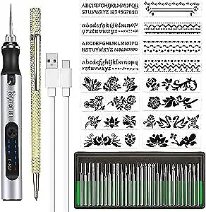 Rechargeable Cordless Electric Micro Engraver Pen Mini DIY Engraving Silver • $43.73