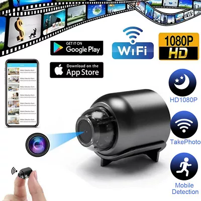 Mini Spy Camera WiFi HD 1080P Hidden IP Night Vision Camcorder Home Security Cam • $9.90