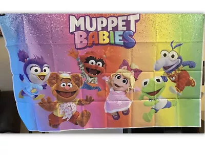 MUPPET BABIES Birthday Scene Setter Wall Mural BACKDROP 5'x3' Kermit Miss Piggy • $26