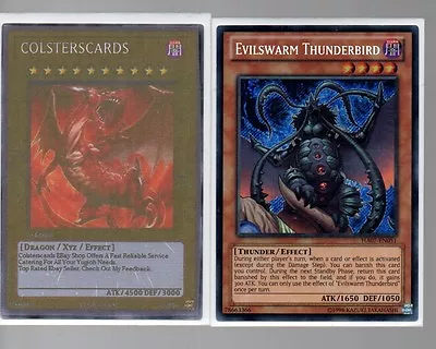 Yugioh Cards - Secret Rare Holo - Evilswarm Thunderbird HA07-EN051 • $2.18