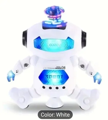 Music Walking Dancing Robot Toy Intelligent Early Educational Toy 360° Sealed. • £6.20