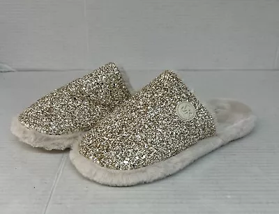 Michael Kors Janis Women’s Mule Slip On Slippers Gold Glitter NEW • $15