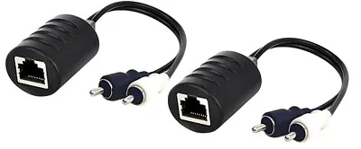 Composite RCA Over Cat5E Cat6 Video Audio Extender Kit - Distance Up To 250FT • $8