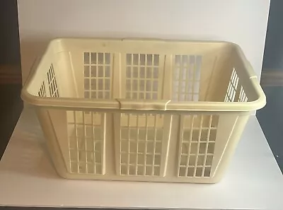  Vintage Rubbermaid Laundry Basket - Beige No.2965 Rectangular Retro • $29.97