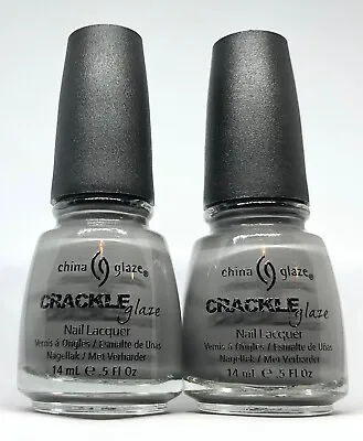 China Glaze Crackle Nail Polish CRACKED CONCRETE - 979 Gray Shatter Lacquer • $6.50