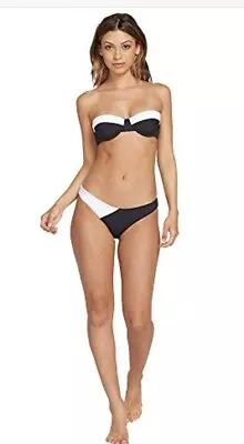 VOLCOM Women's Large  Simply Rib V Bikini BOTTOM  Swim Surf Beach New • $8.76