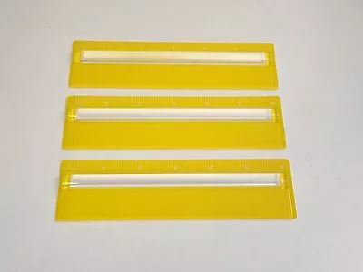 3 Lot Ruler With 2x Raised Magnifier 6 Inch Yellow 1/16 Graduation • $5