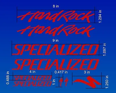 Specialized Hard Rock Classic Vintage Bike Frame Decal Set. V3 Lots Of Colors! • $16.50