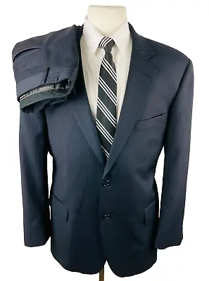 Jos. A. Bank Mens 42S Navy Stripe Soft Wool 2 Piece Suit With Dress Pants 36x28 • $174.98