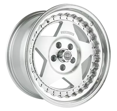 17x7 CTM Muscle CUSTOM PRO Wheels PCD 5x114.3 ET 6 Silver Machined Lip Rims • $360