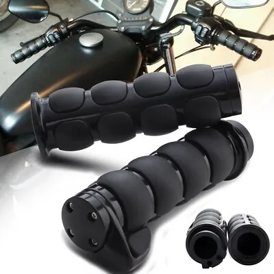 Motorcycle 1  Handlebar Hand Grips For Harley Touring Electra Glide Road King • $32.85