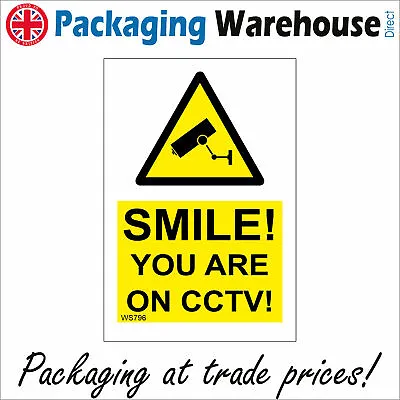 £38.96 • Buy Ws796 Smile You Are On Cctv Sign Buses Trains Taxis Trains Cars Supermarkets
